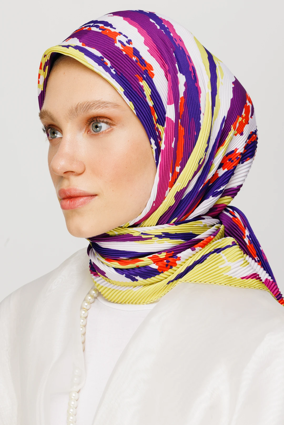 Piliseli Batik eşarp- mürdüm