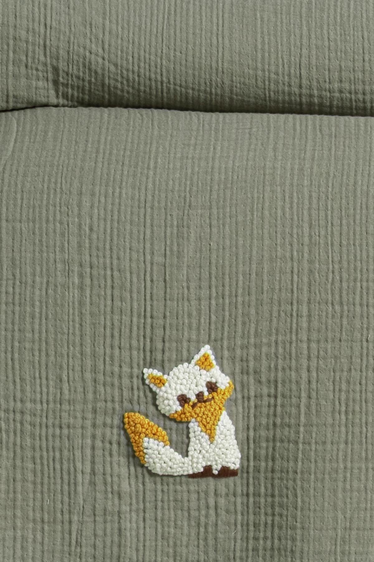 Handmade Bebek 4 Kat Fırfırlı Müslin Örtü Seti - Volpa