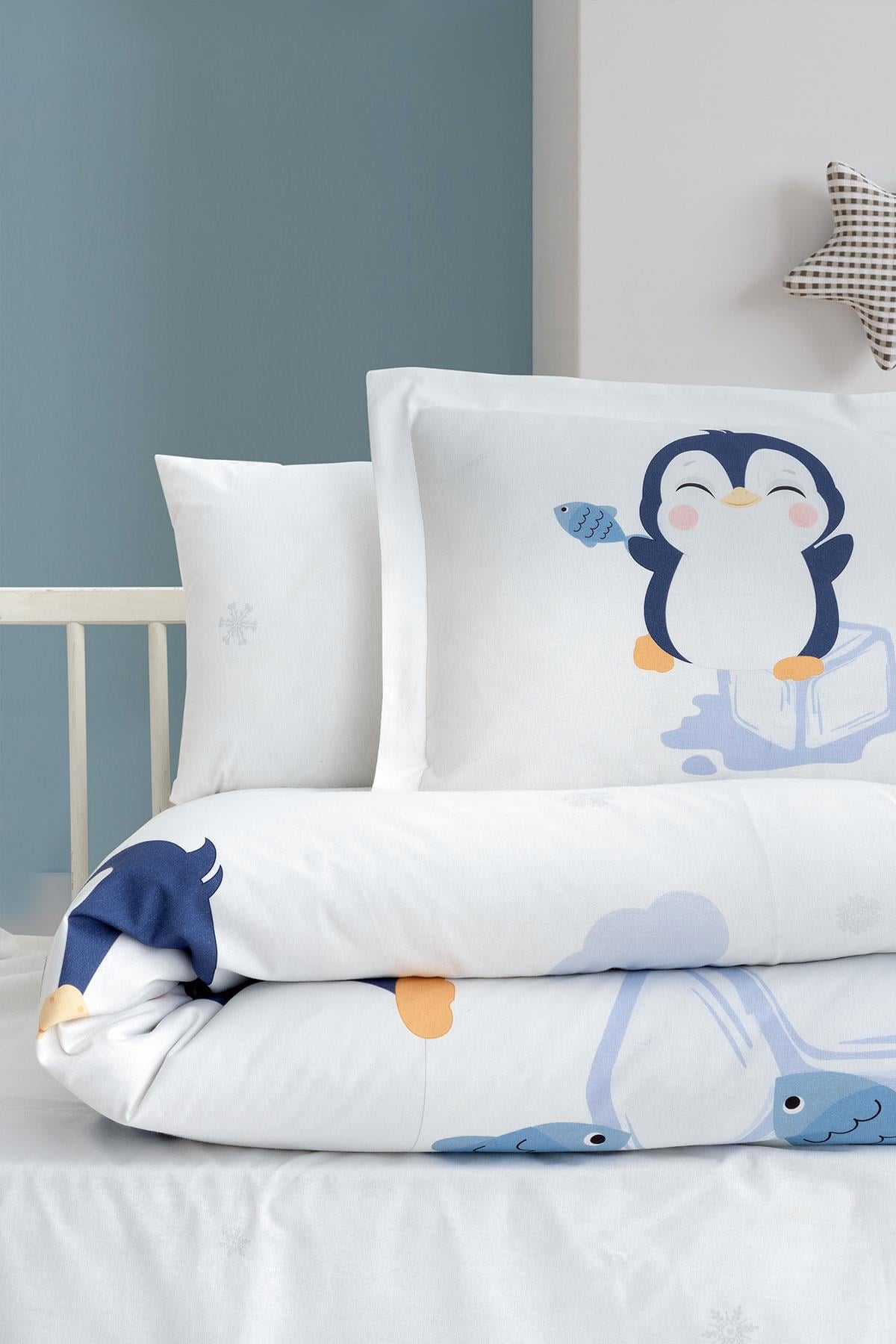 Ranforce Bebek Nevresim Takımı - Penguin