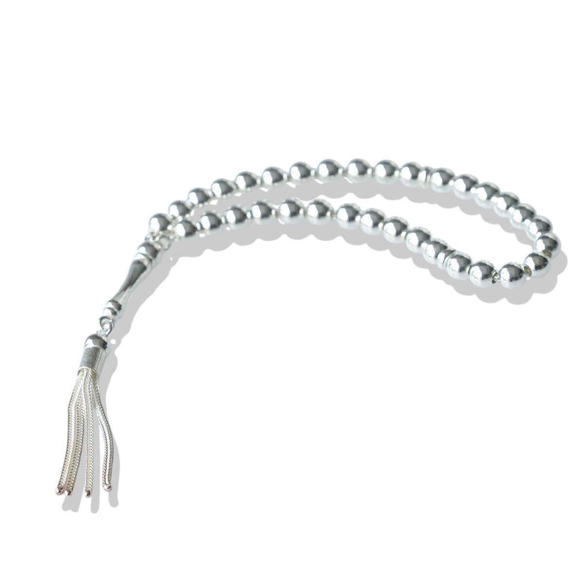 4 Püsküllü Gümüş Tesbih