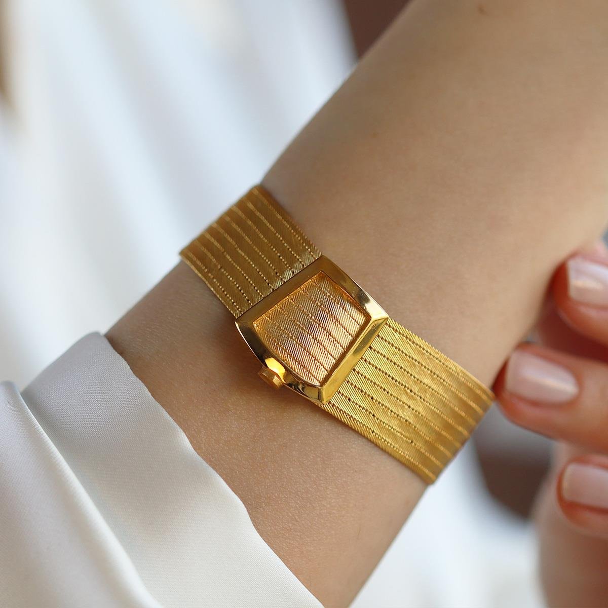 9 Sıra Hasır Gold Kaplama Gümüş Trabzon Kelepçe