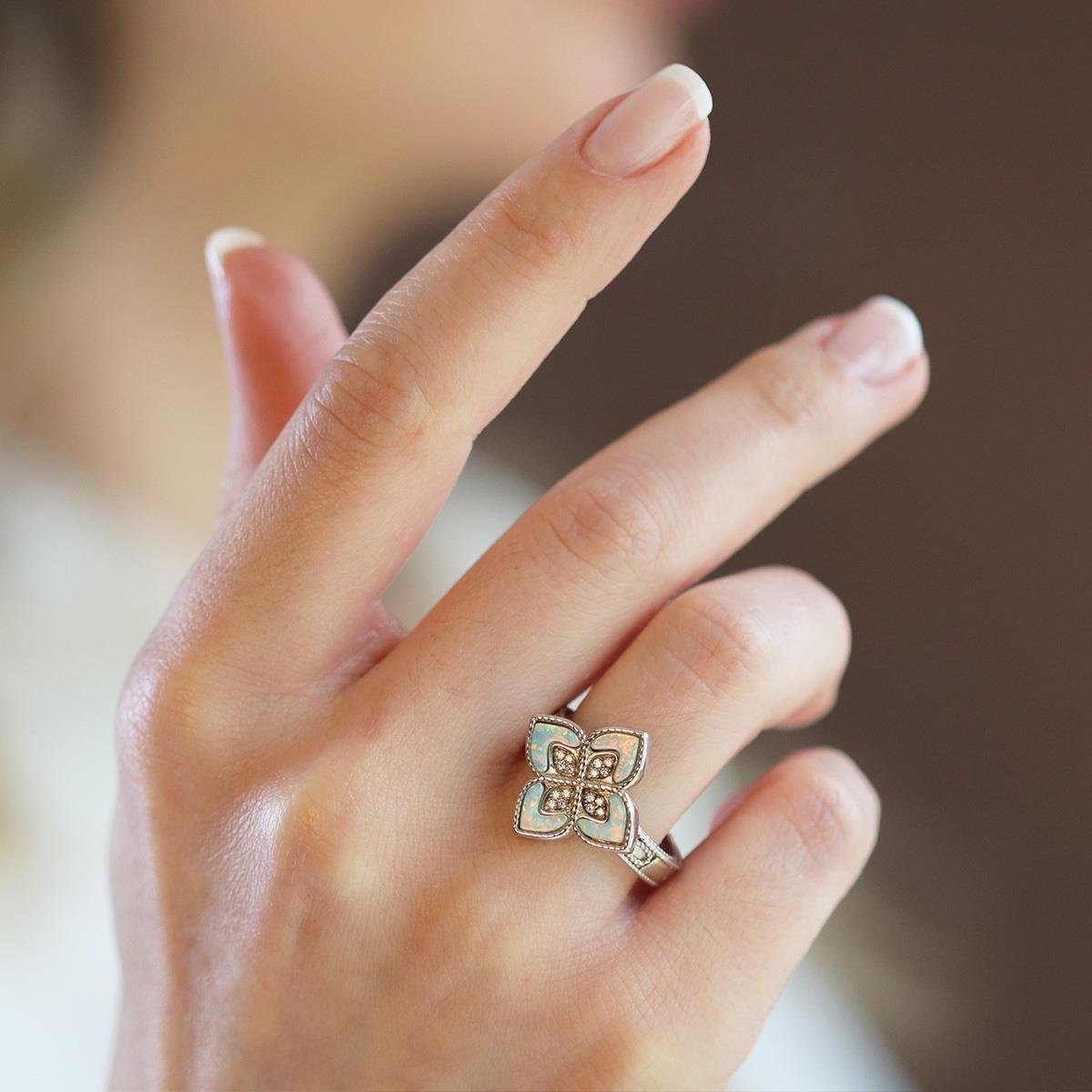 Alhambra Opal Taşlı Gümüş Yüzük