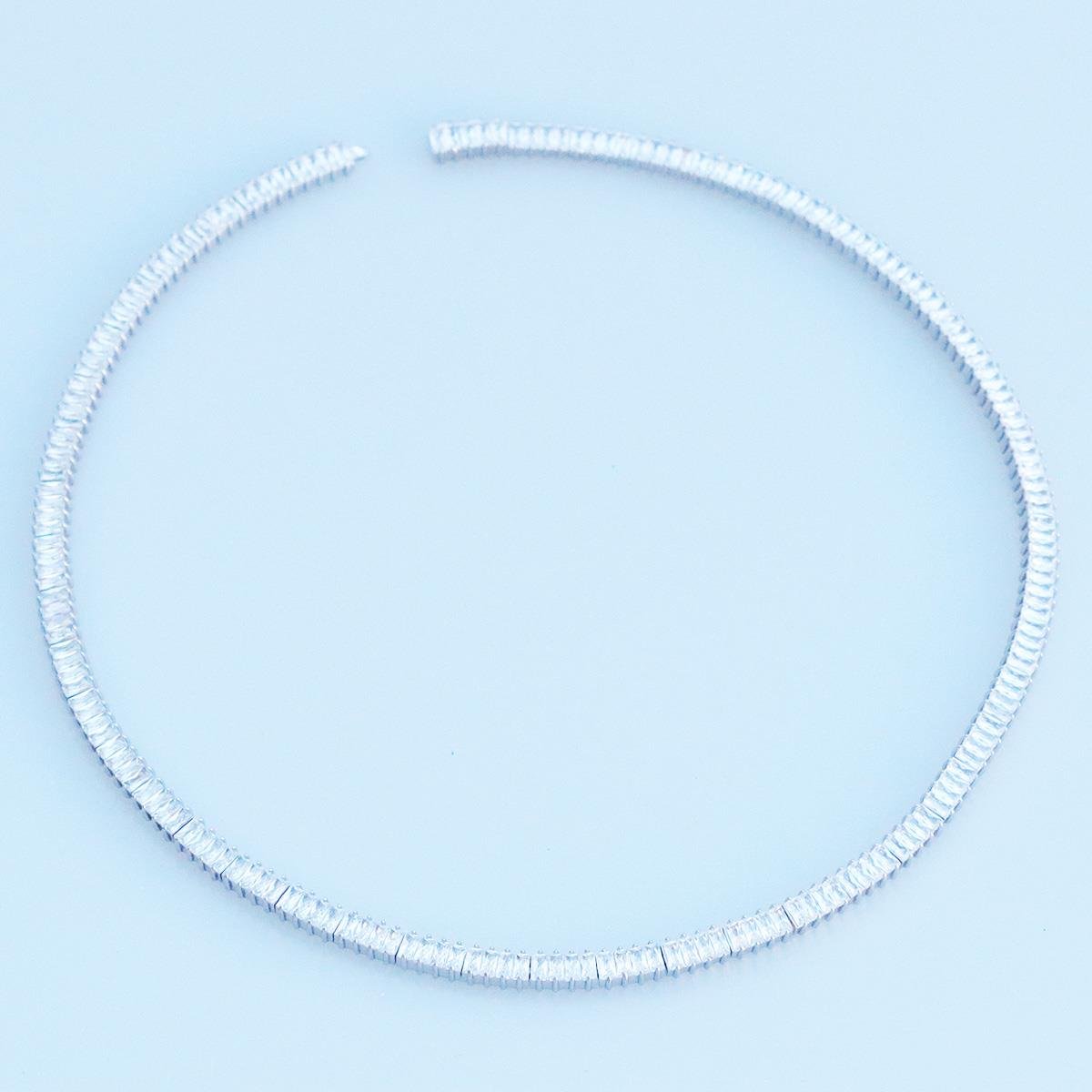 Baget Taşlı Su YoluGümüş Kolye