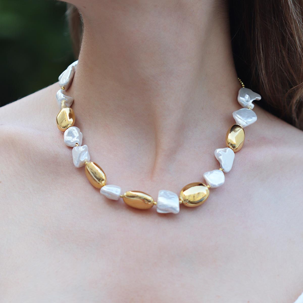 Barok İnci Gümüş Kolye