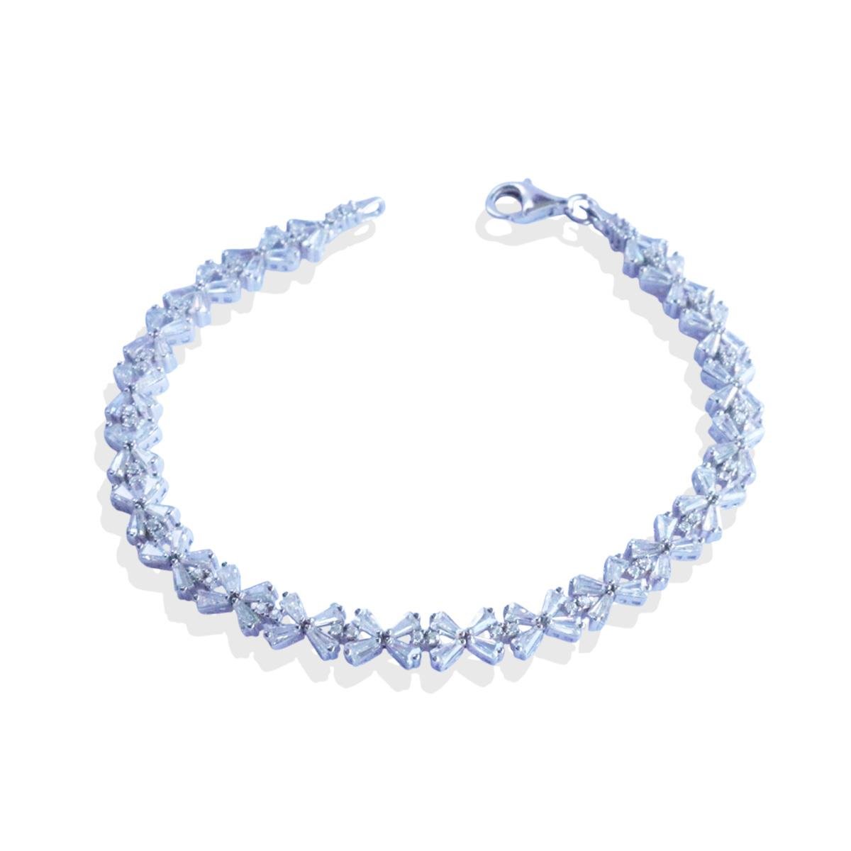 Başak Çiçek Modeli Starlight Diamond Gümüş Bileklik