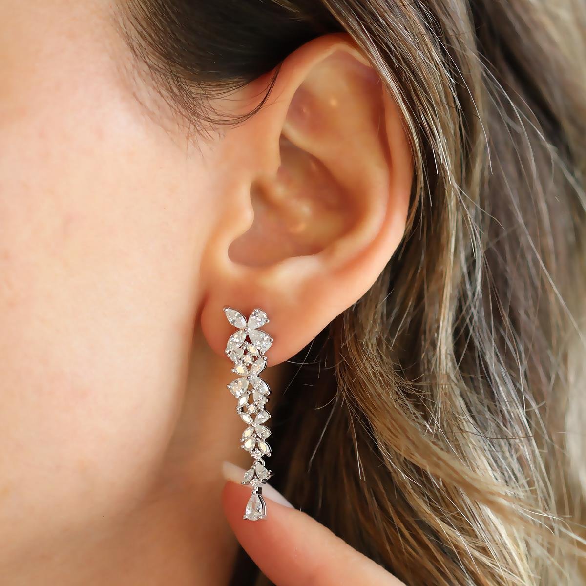 Çiçek Zirkon Taşlı Su Yolu Set