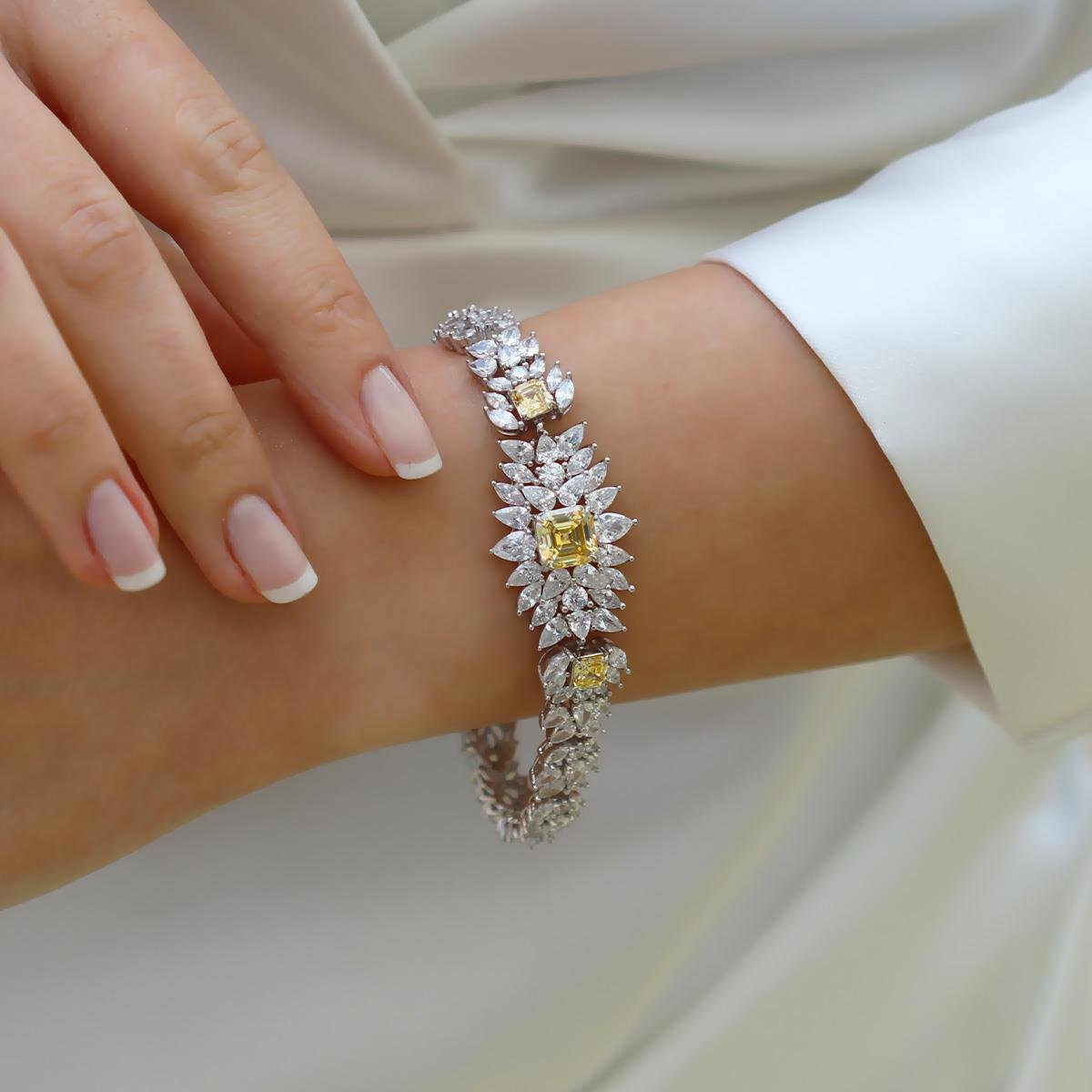 Citrine Dreams Işıltı Gümüş Bileklik