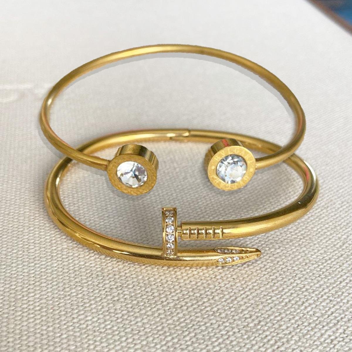 Çivi Taşlı İkili Çelik Kelepçe