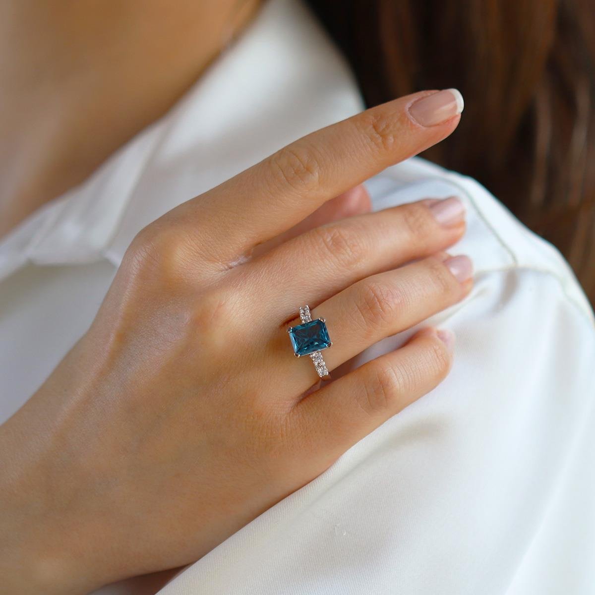 Creatif Tanzanit Taşlı Red Collection Gümüş Yüzük