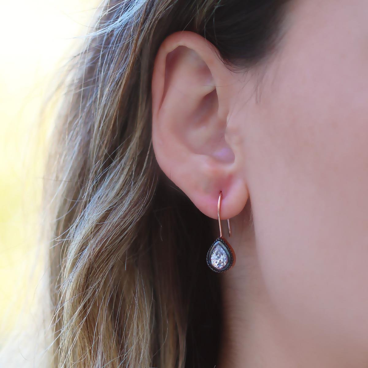 Damla Elmas Montür Modeli Rose Gold Gümüş Set