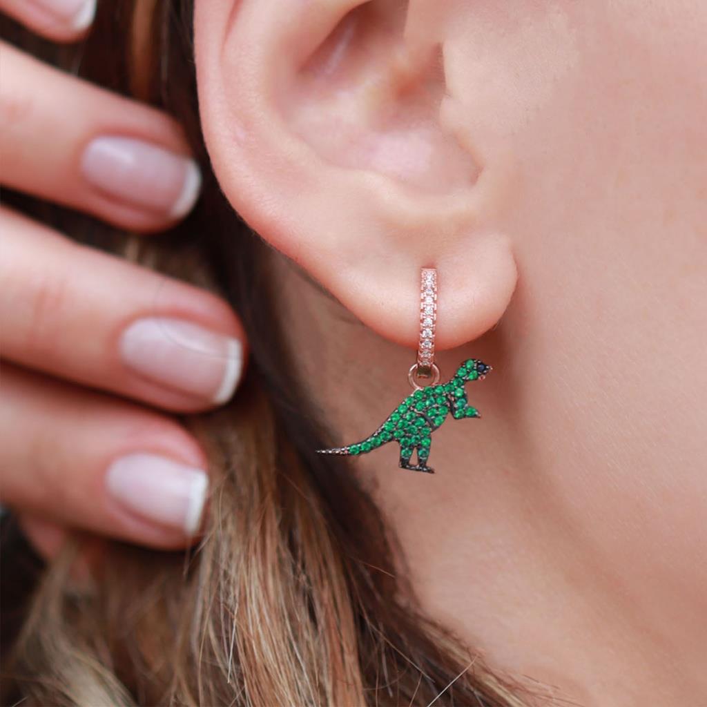 Dinazor Tasarım Rose Kaplama Küpe