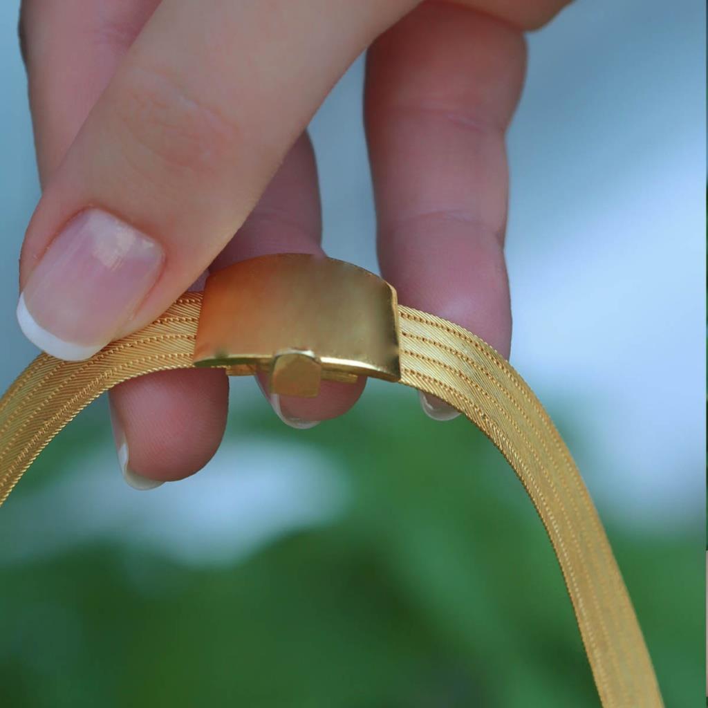 Dorika 925 Ayar Gümüş Gold Kaplama Trabzon Gerdanlık