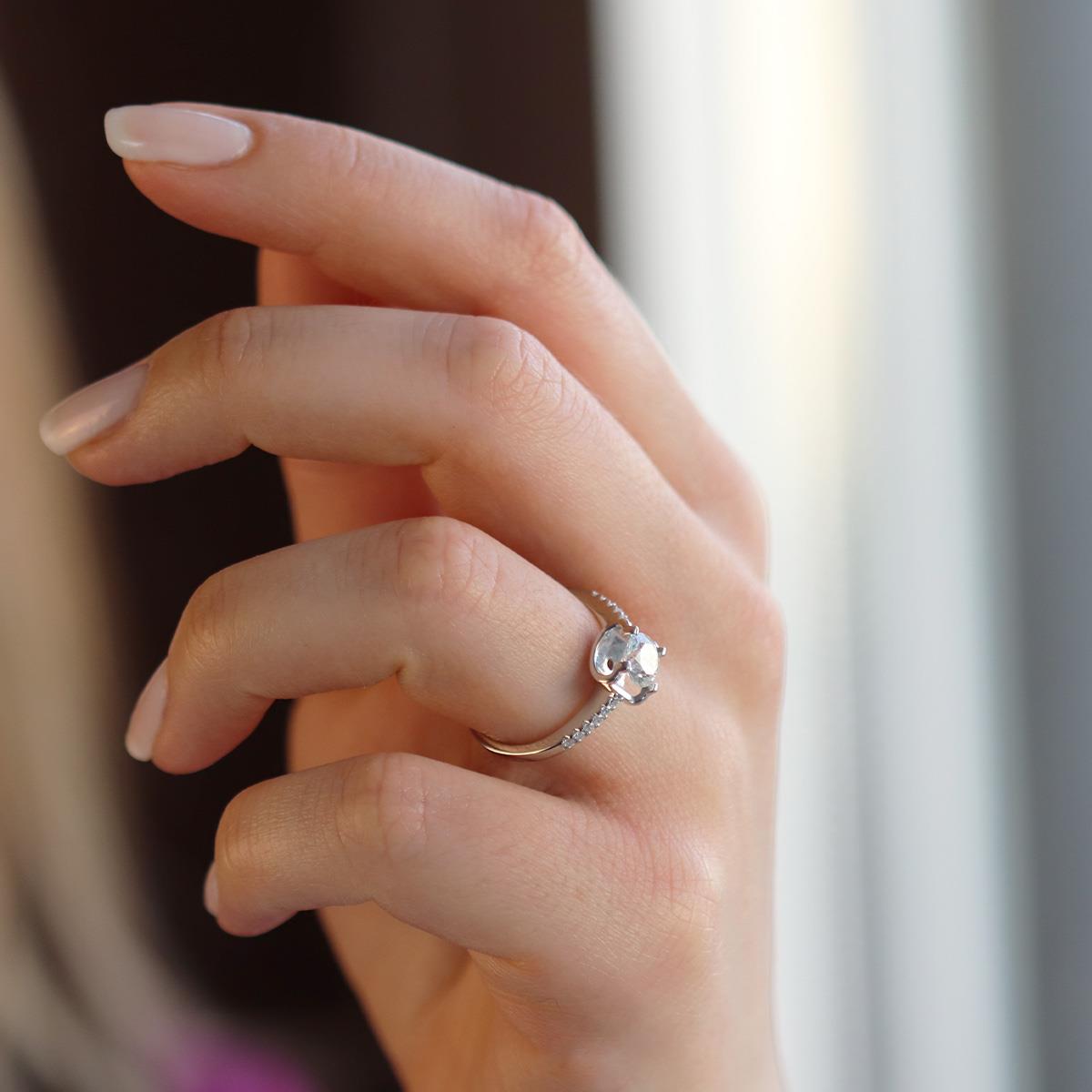 Elegance U Montür Sky Diamond Tek Taş Yüzük