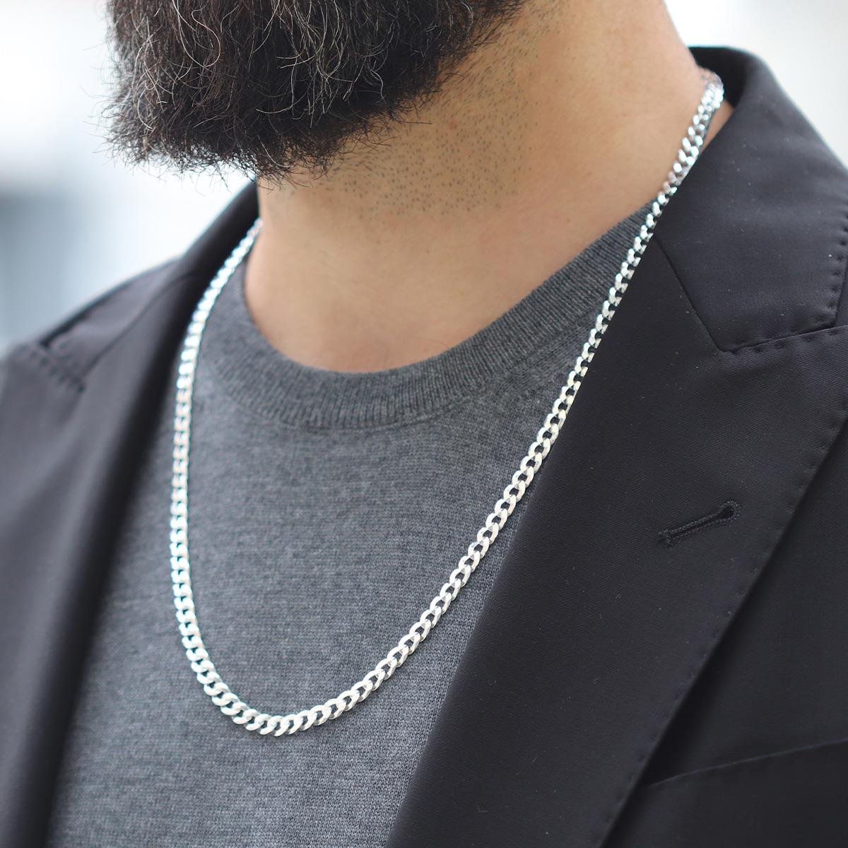 Elips Gurmet 5mm 60cm Gümüş Erkek Zincir