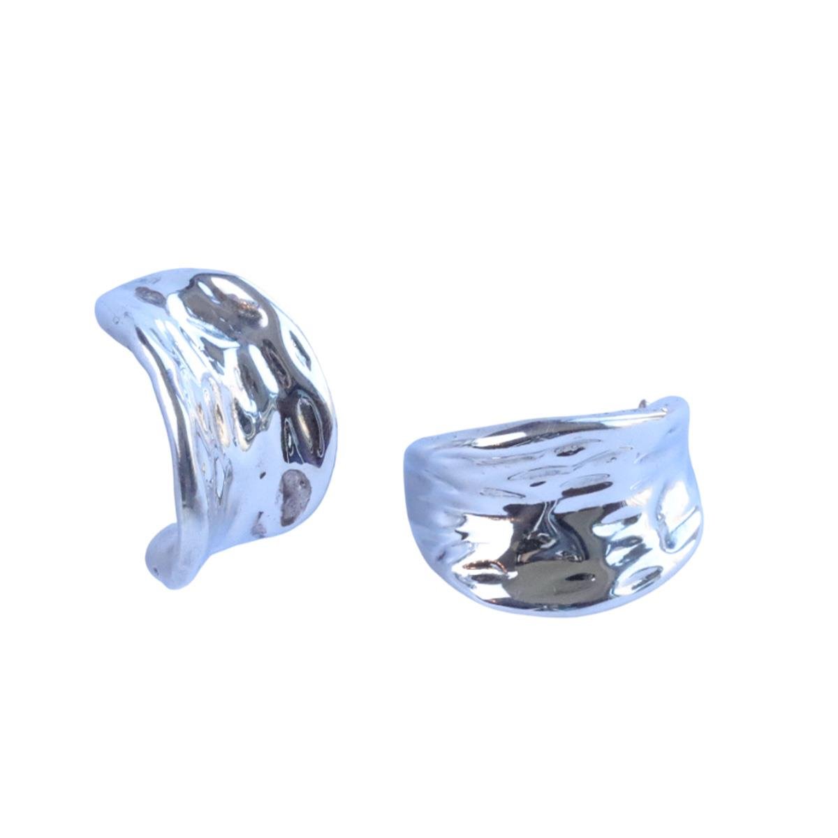 Elişi Bombeli Gümüş Küpe