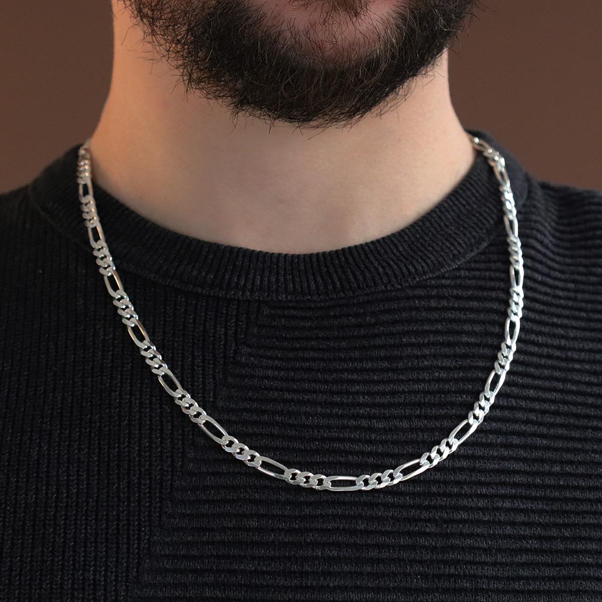 Figaro Modeli 60cm 5mm Gümüş Kolye