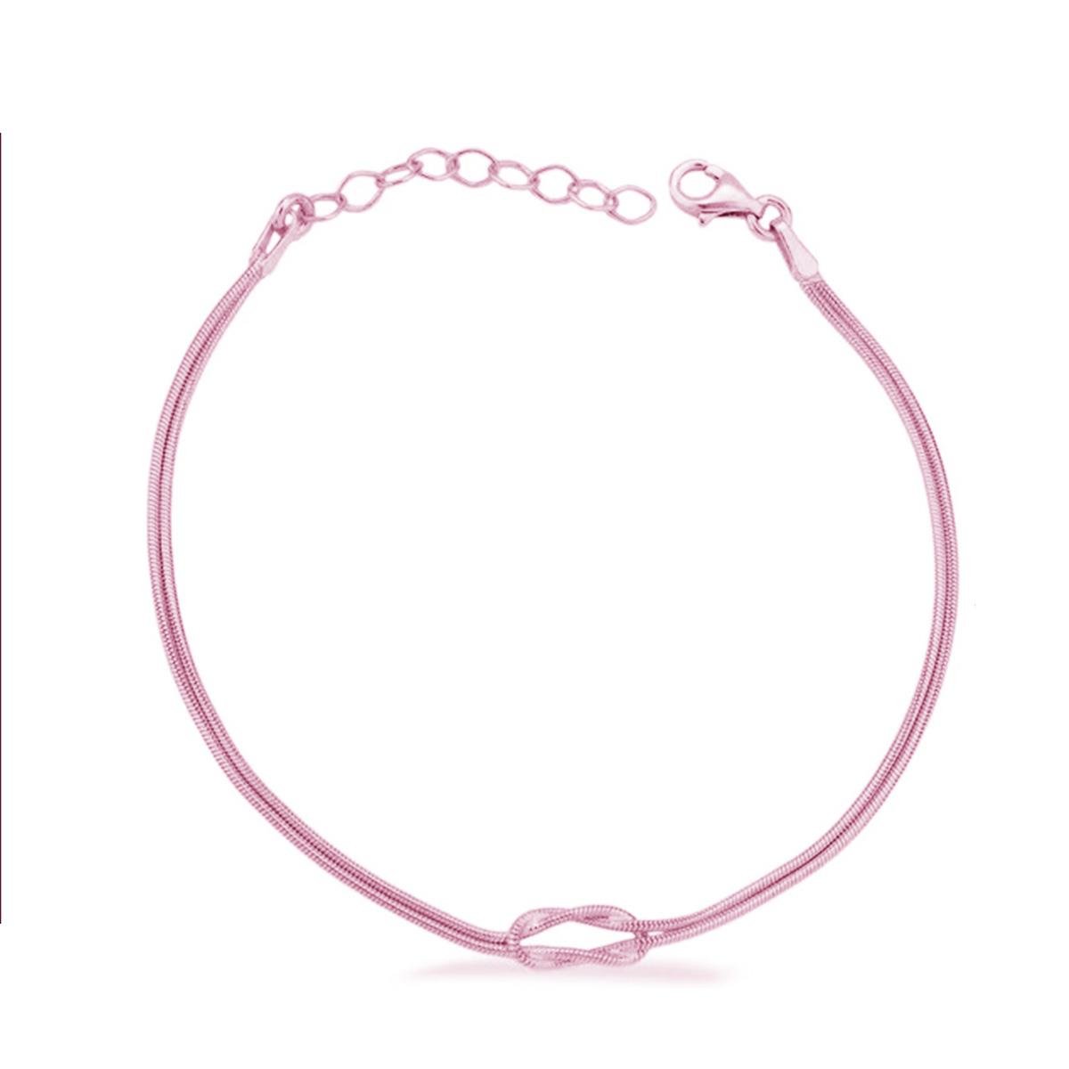 Gönül Bağı Modeli Düğüm Çift Gümüş Bileklik