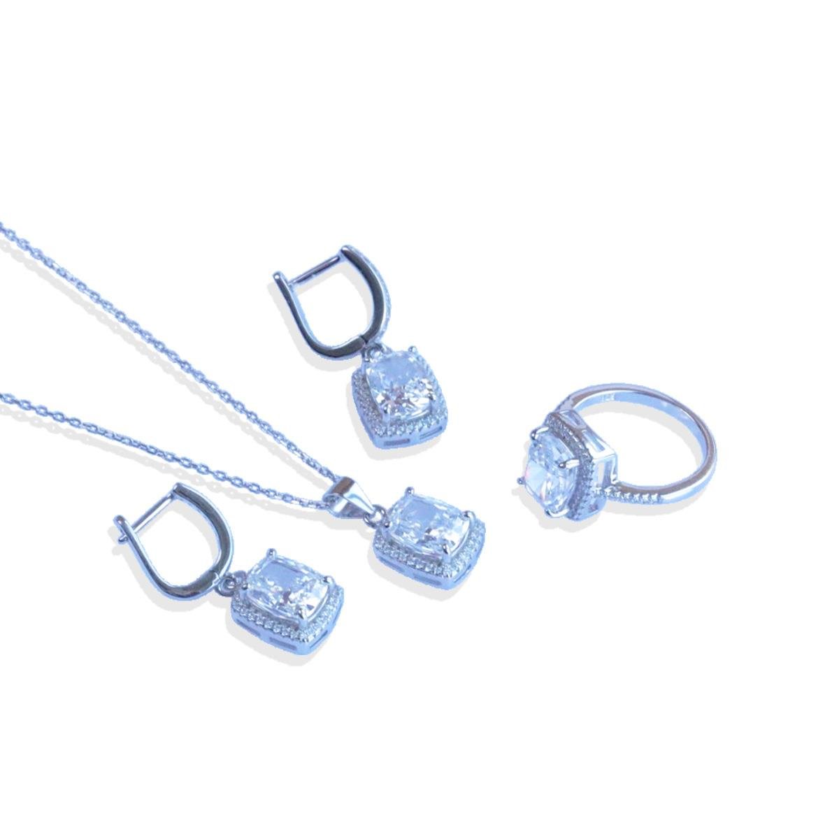 Icecut Taşlı Gümüş Set