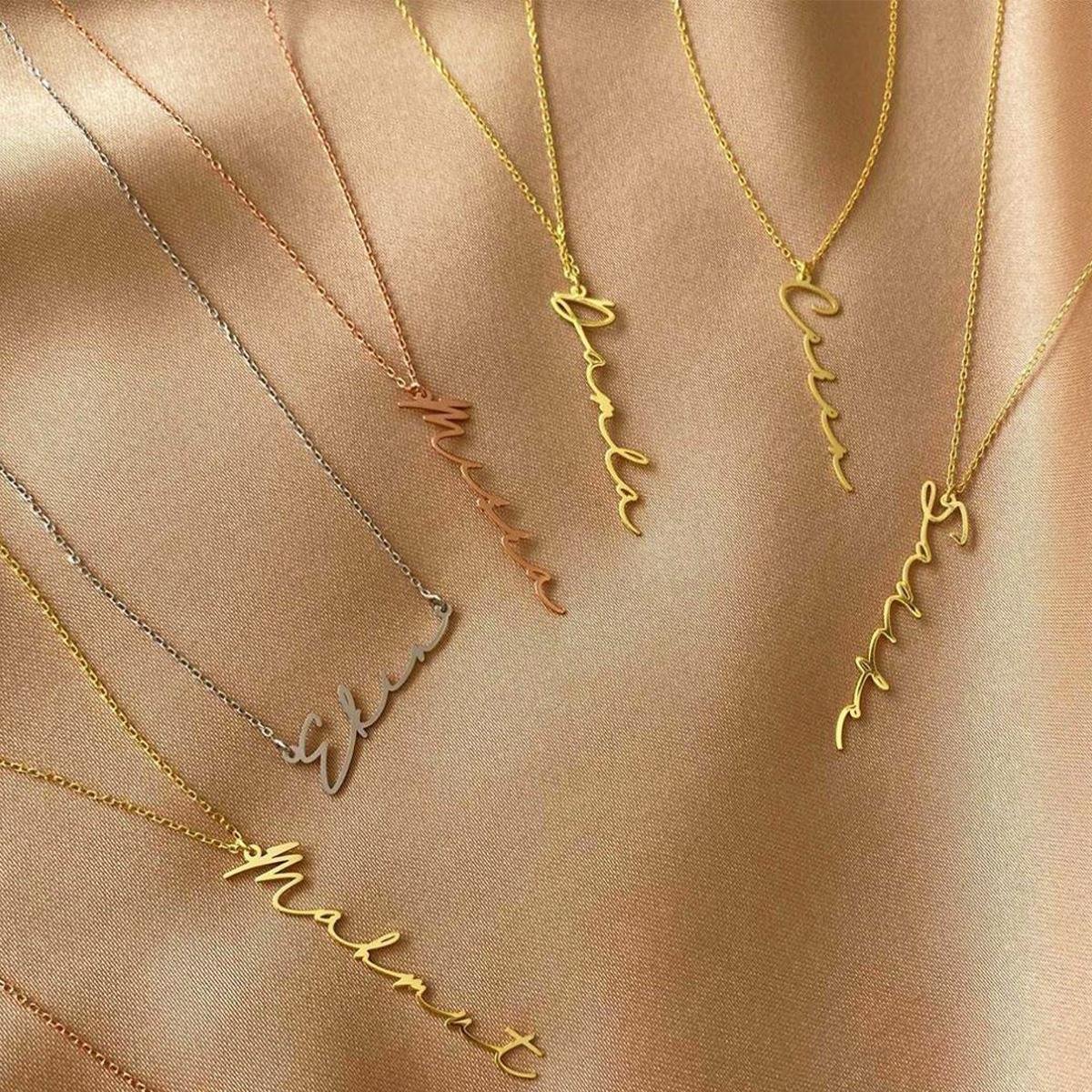 İmza Kişiye Özel Gümüş Kolye 