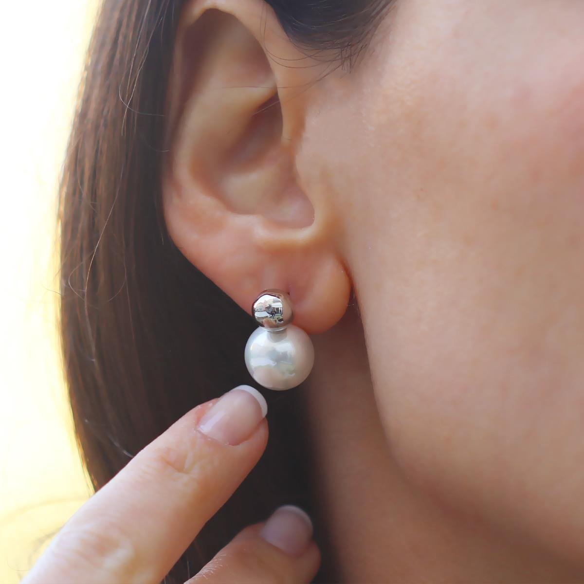 İnci Top Trend  Gümüş Küpe