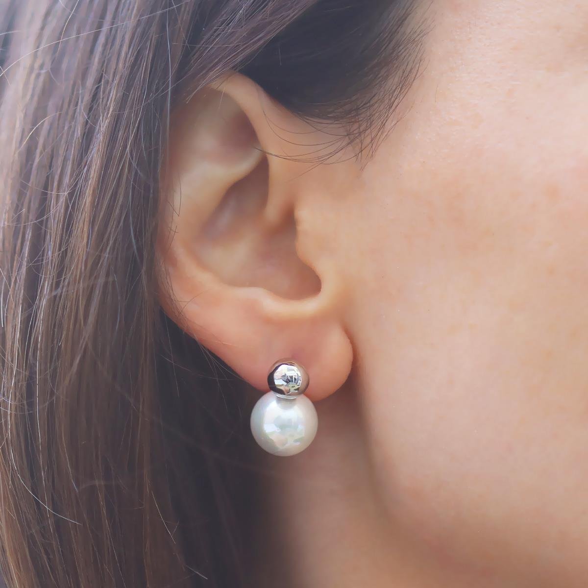 İnci Top Trend  Gümüş Küpe