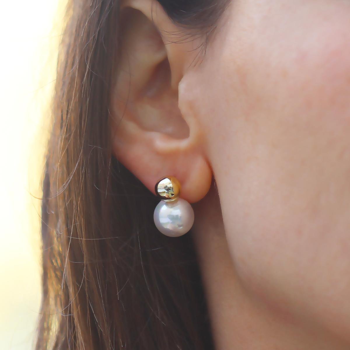 İnci Top Trend  Gümüş Küpe