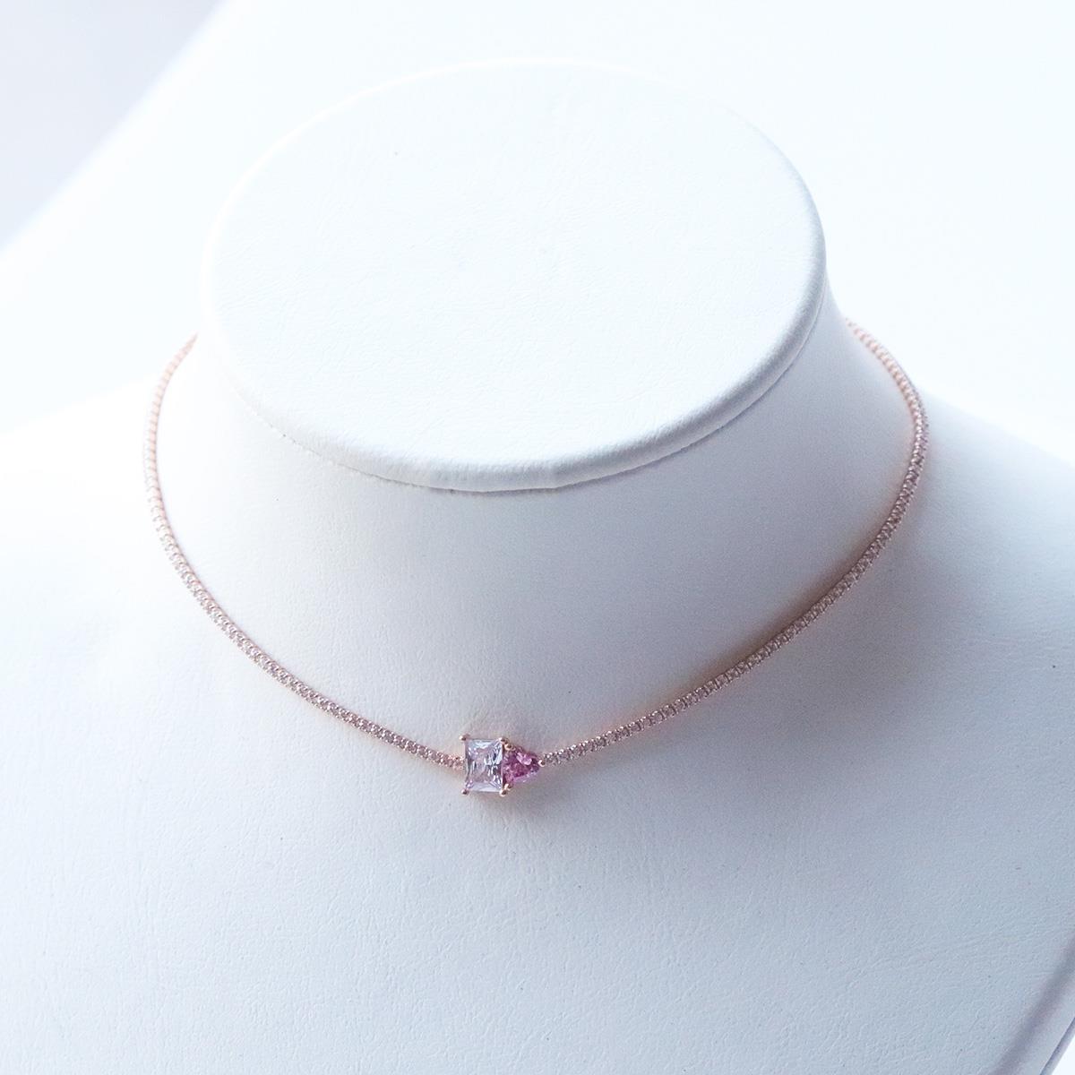 Kalp Choker Gümüş Kolye