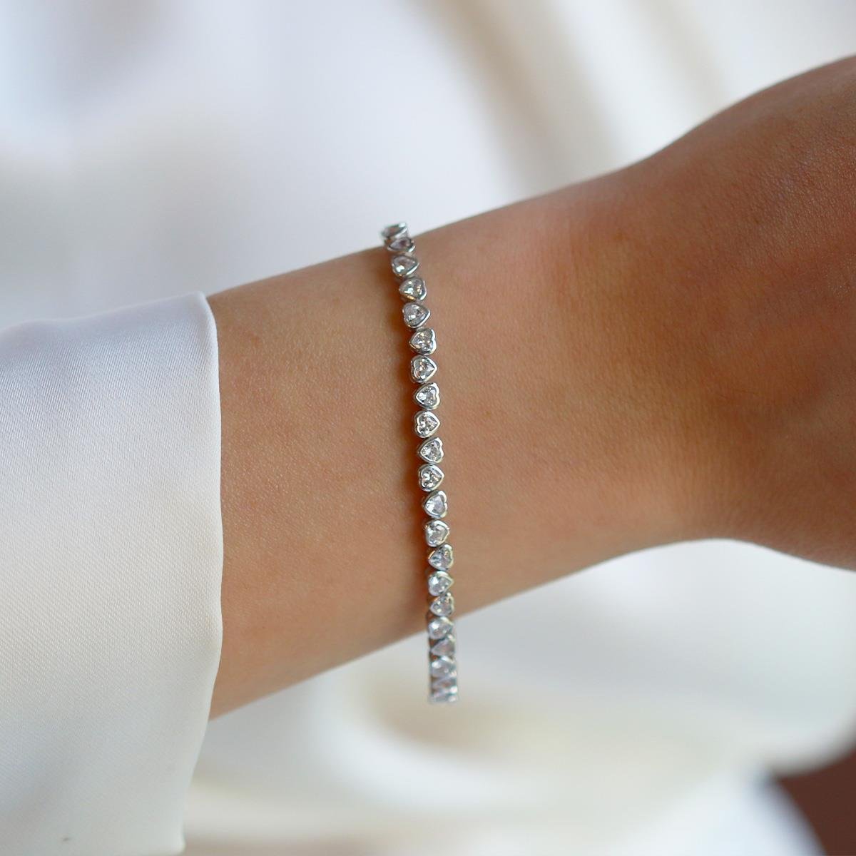 Kalpli Su Yolu Gümüş Bileklik