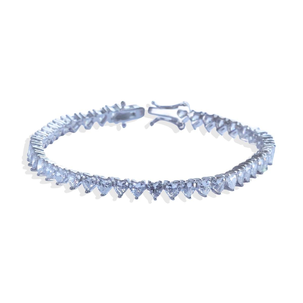 Kalpli Su Yolu Zirkon Taşlı Gümüş Bileklik