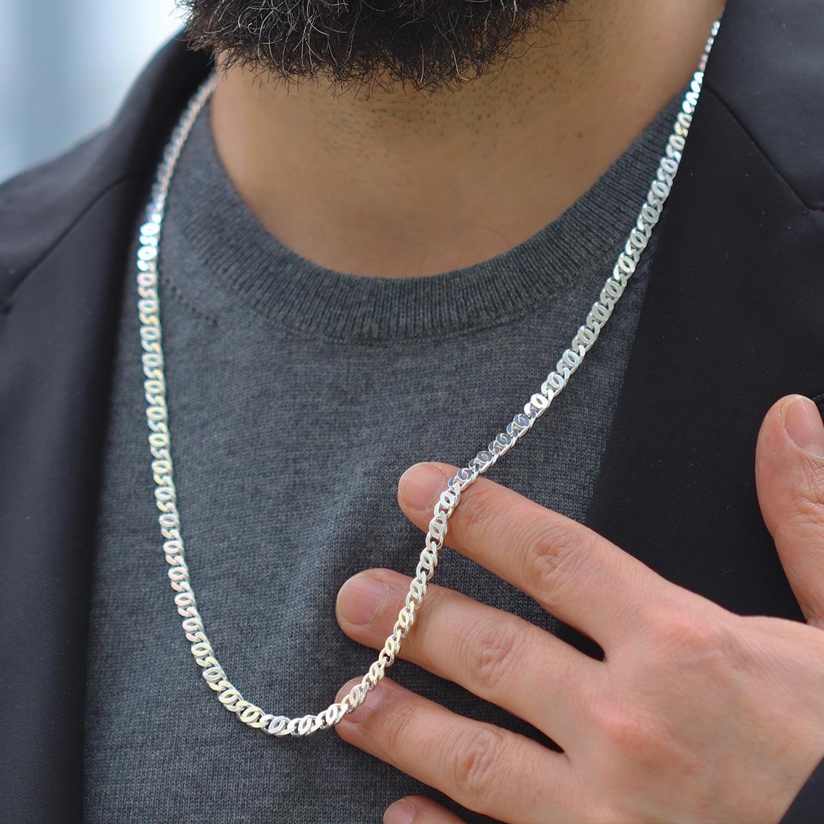 Kaplan Gözü 5mm 65cm Gümüş Zincir