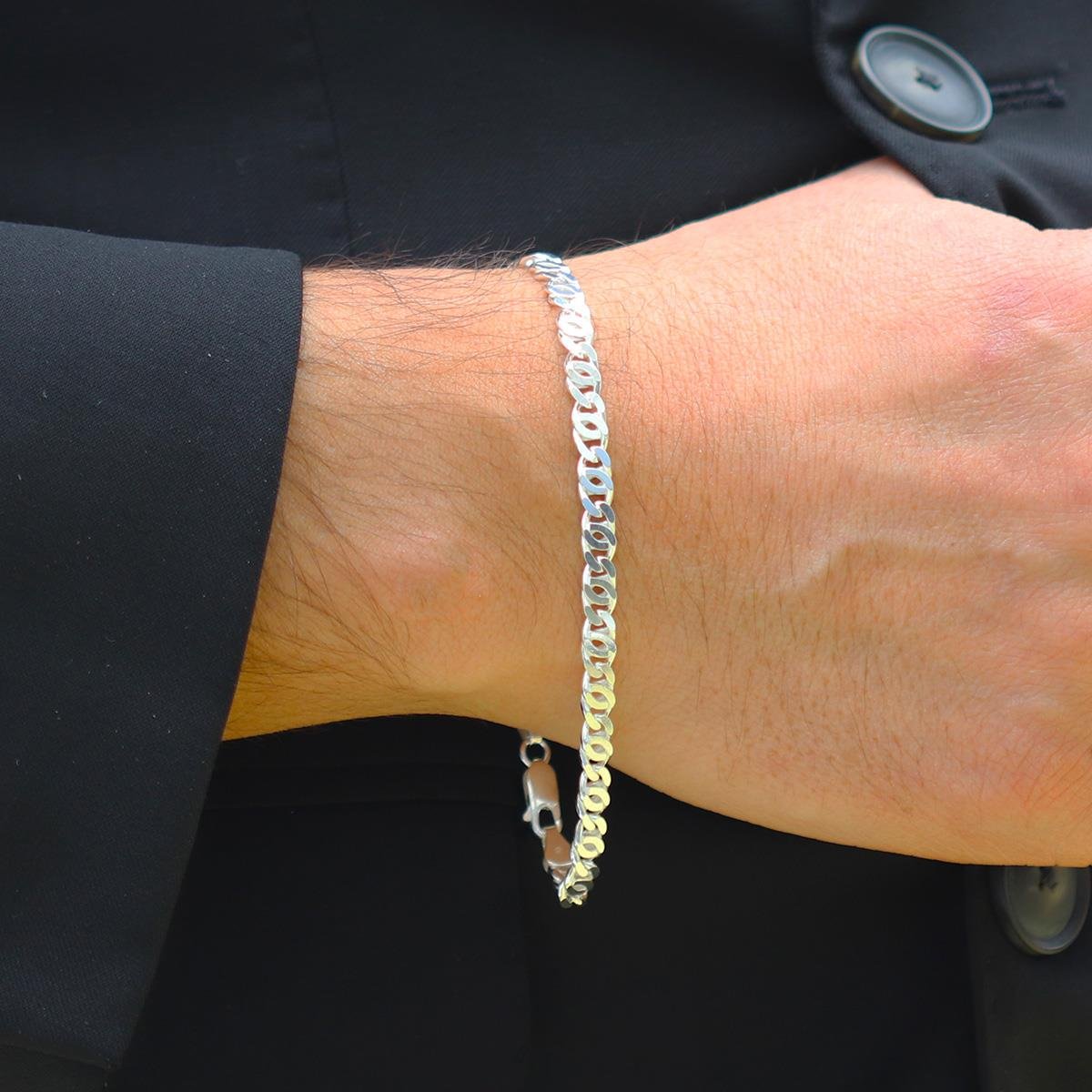 Kaplangözü 5mm Gümüş Erkek Bileklik