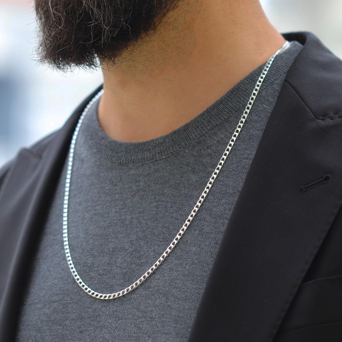 Kare Gurmet 3mm 65cm Gümüş Zincir