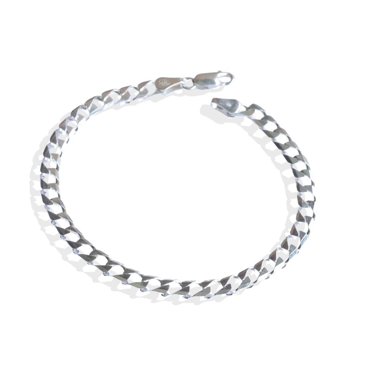 Kare Gurmet Modeli 5mm Gümüş Erkek Bileklik