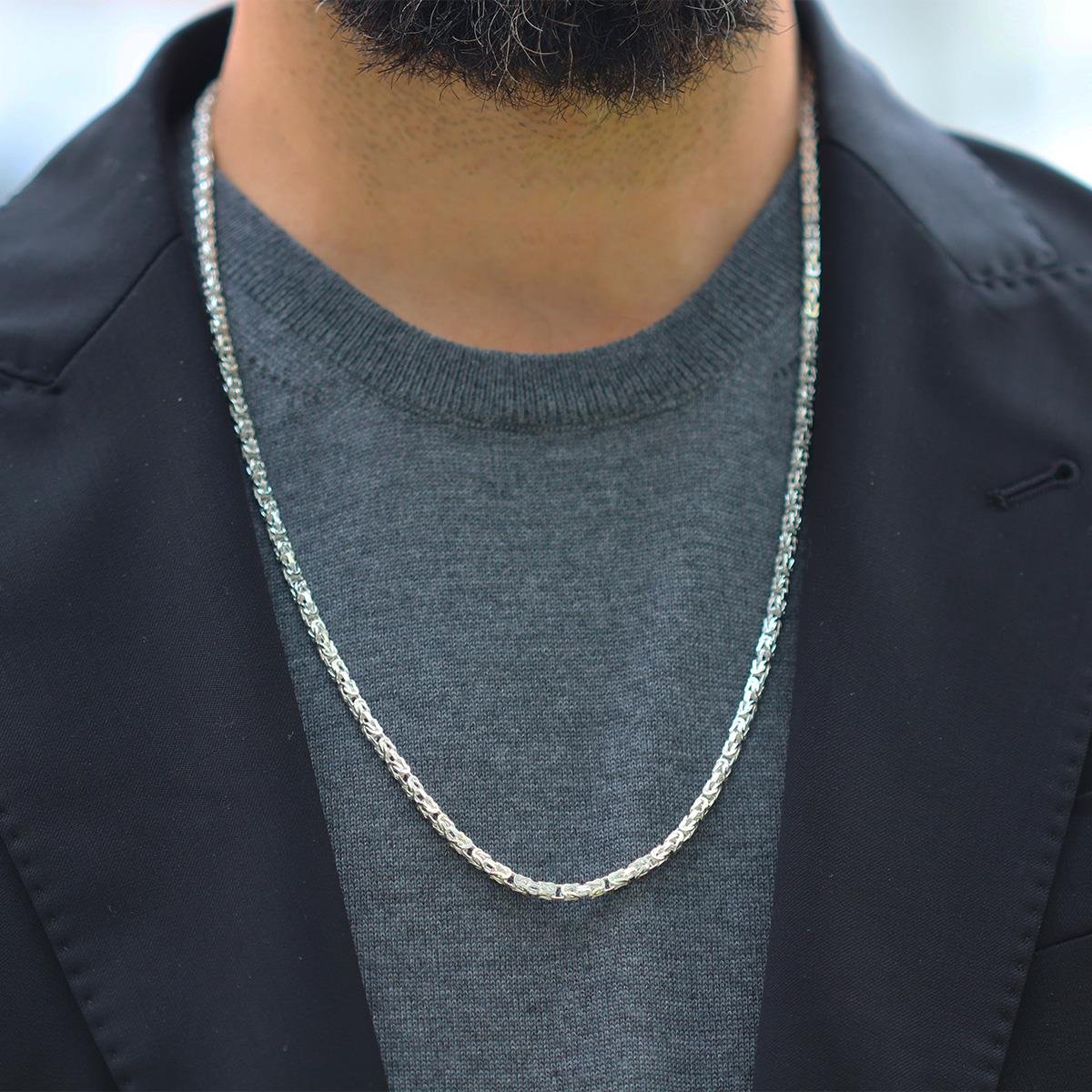 Kral Modeli 3mm 65cm Gümüş Zincir