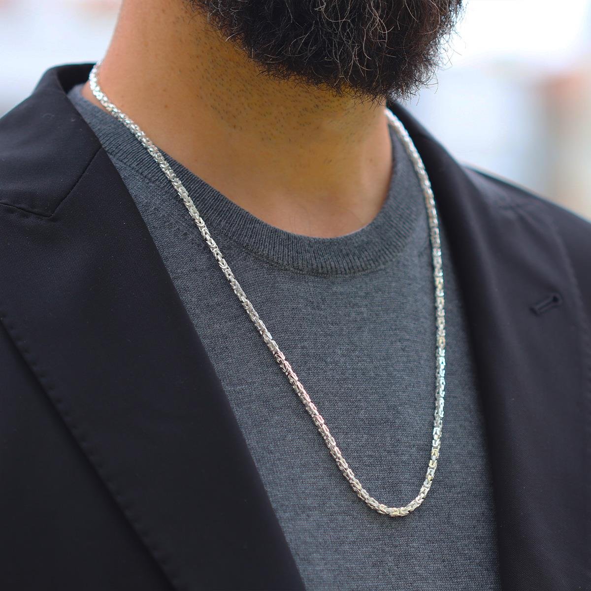 Kral Modeli 3mm 65cm Gümüş Zincir