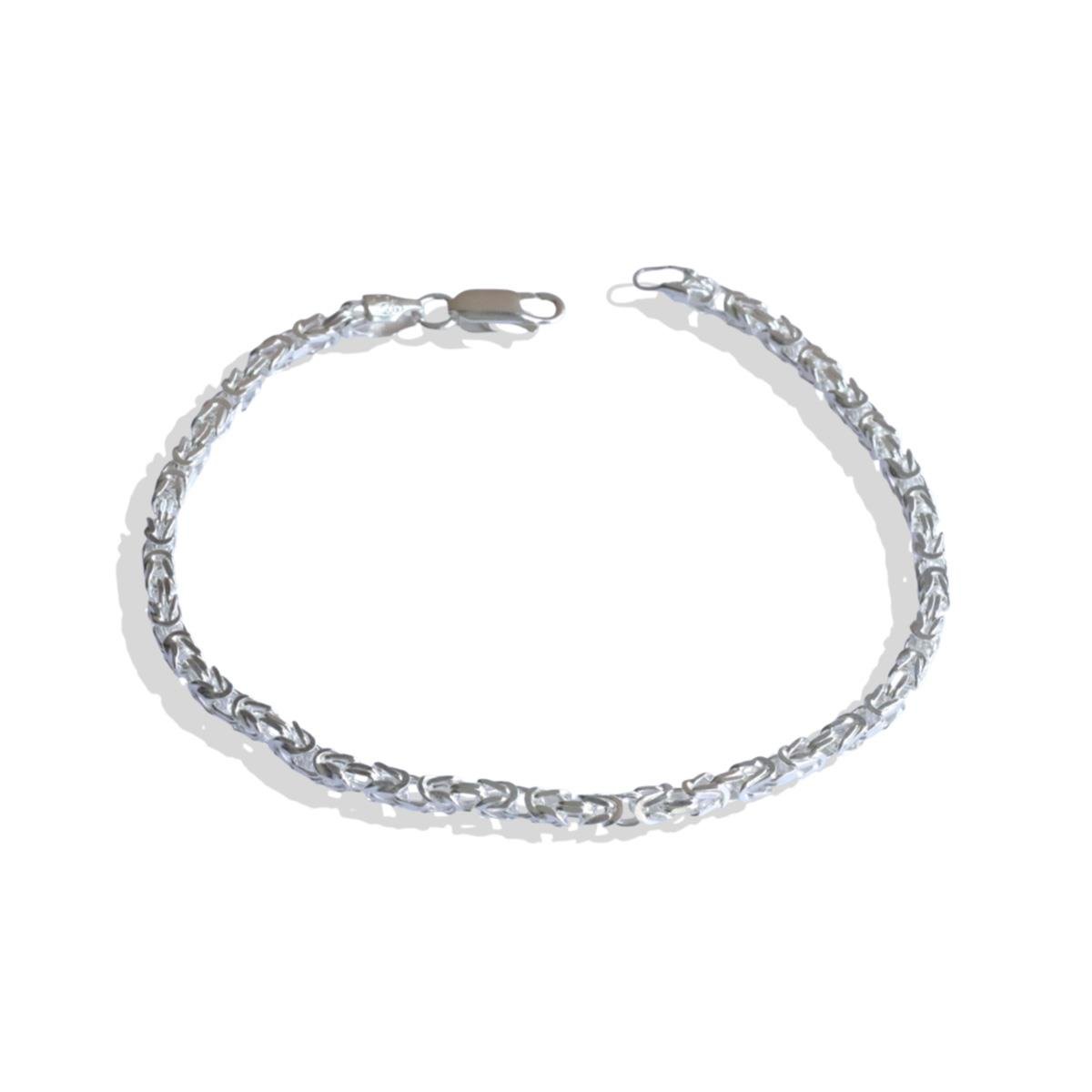 Kral Modeli 3mm Gümüş Erkek Bileklik