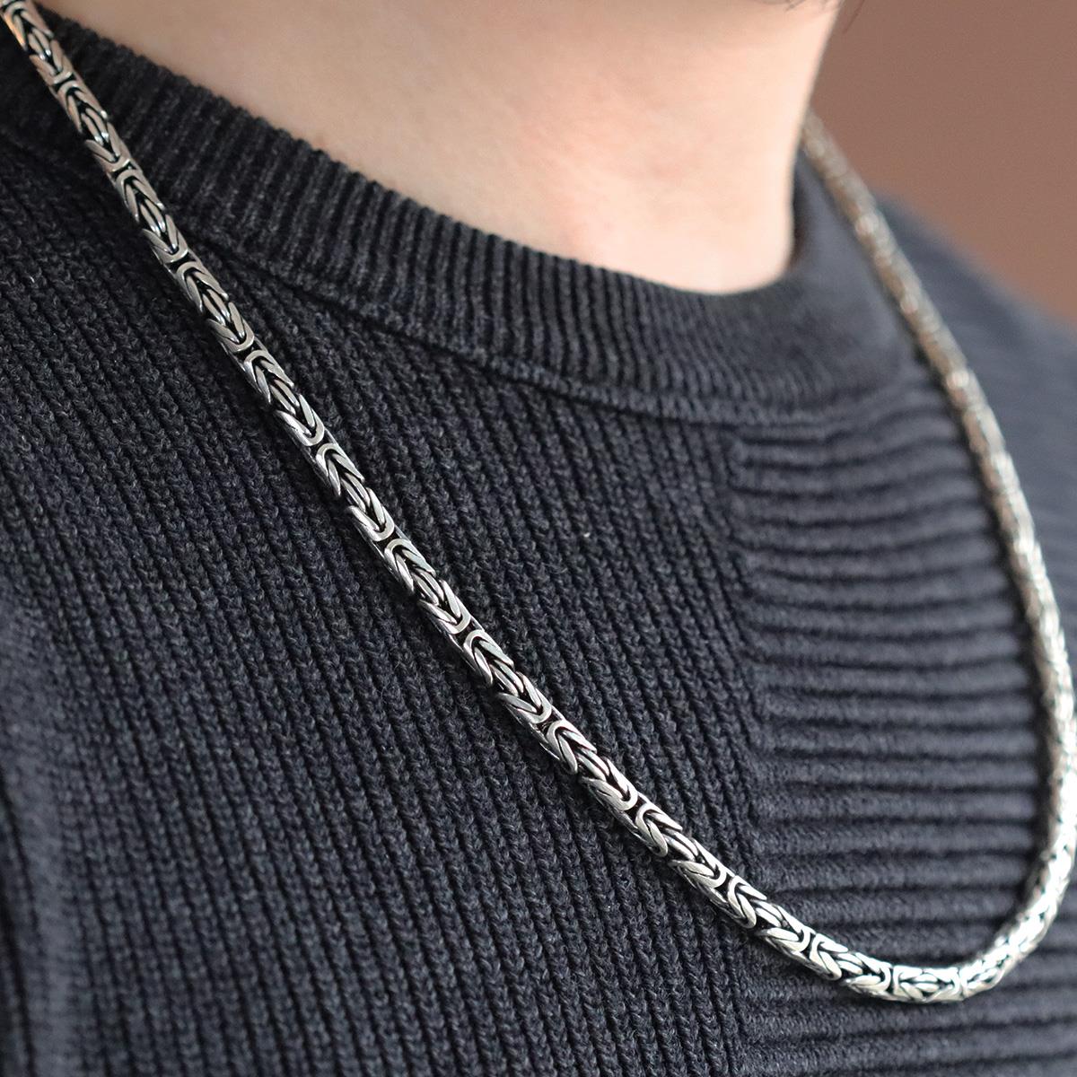 Kral Modeli 60cm 4mm Gümüş Zincir