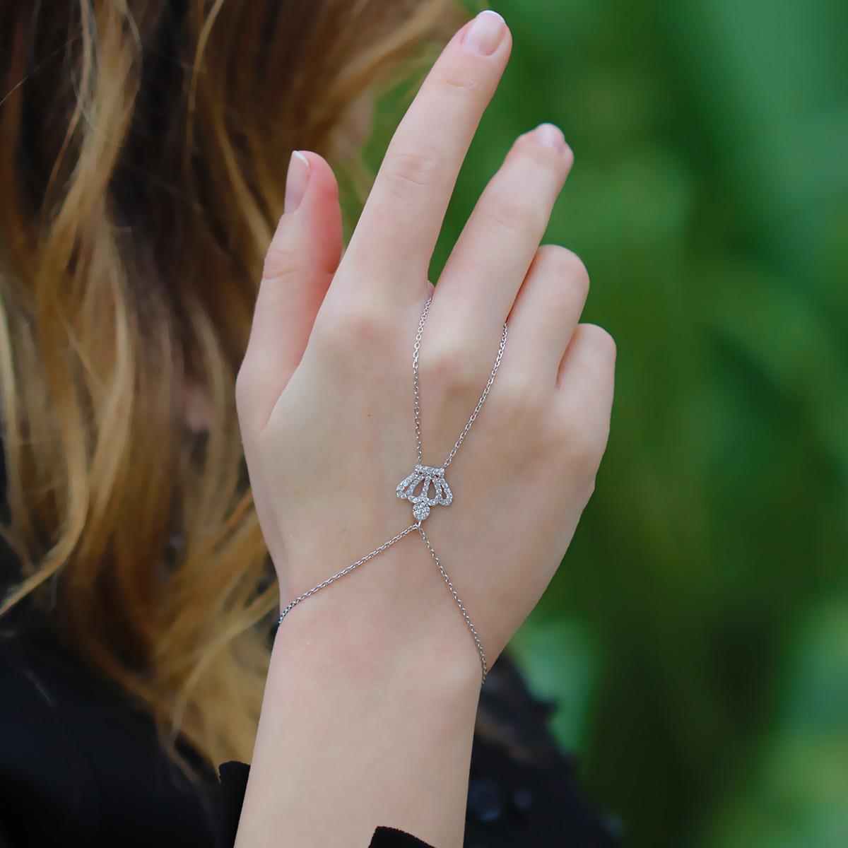 Kral Tacı Zirkon Taşlı 925 Ayar Gümüş Şahmeran