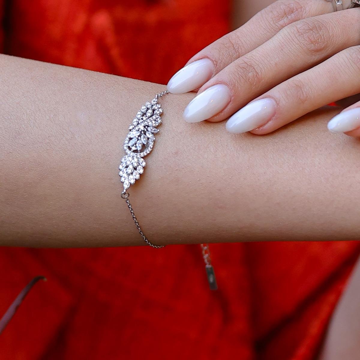 Krizet Taşlı Gümüş Bileklik