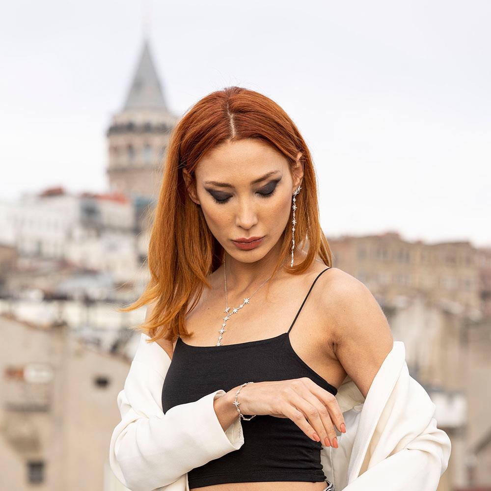 Kutup Yıldızı Gümüş Bileklik