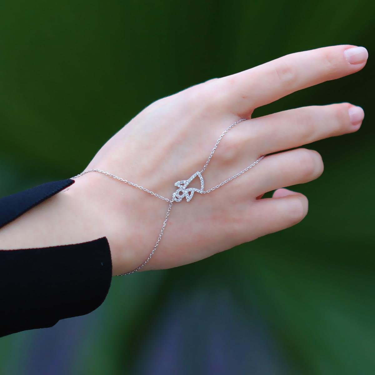 Melek Zirkon Taşlı 925 Ayar Gümüş Şahmeran