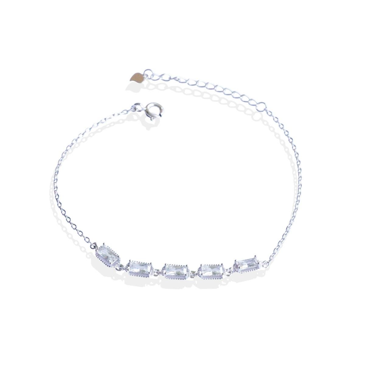 Mini Baget Sıralı Gümüş Bileklik