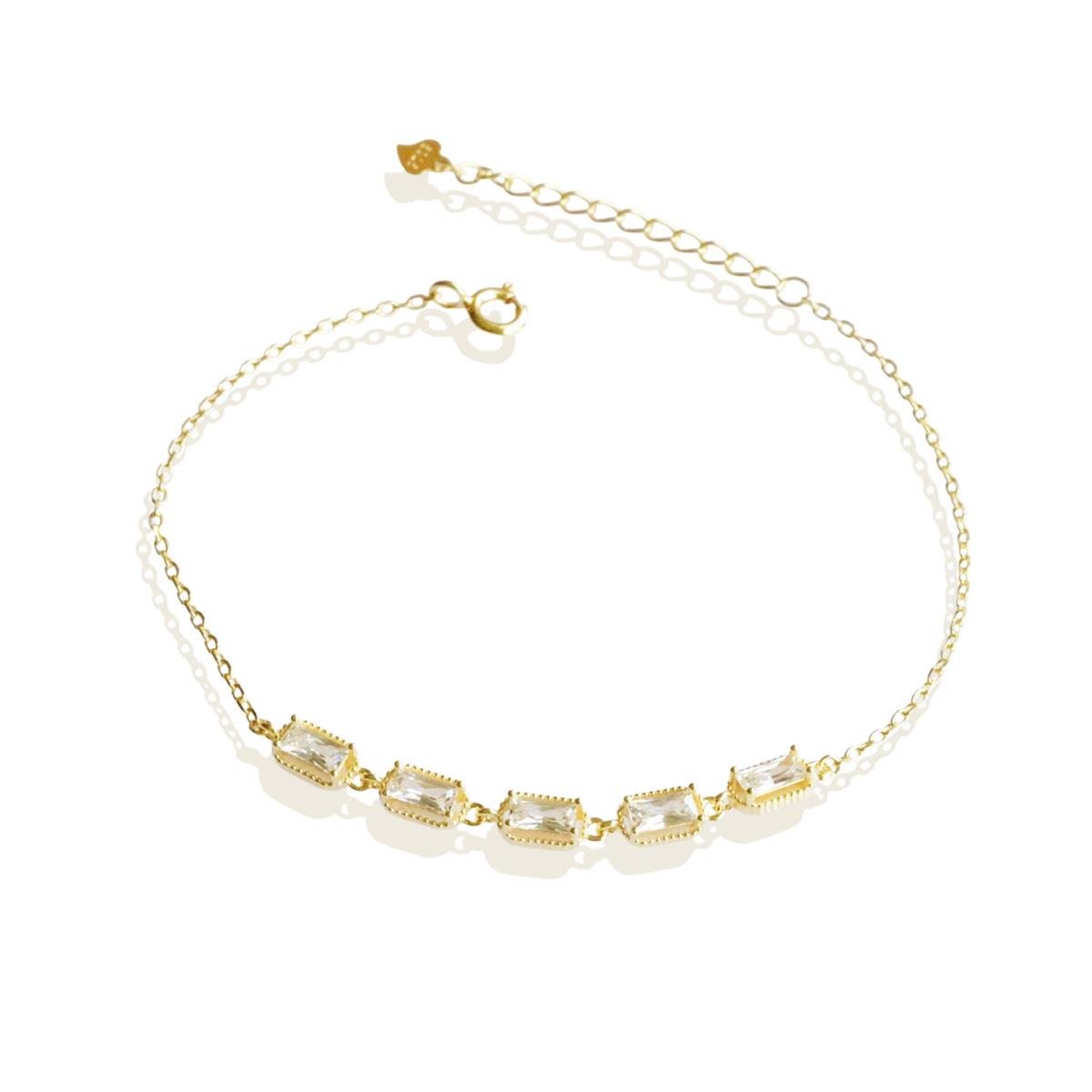 Mini Baget Sıralı Gümüş Bileklik