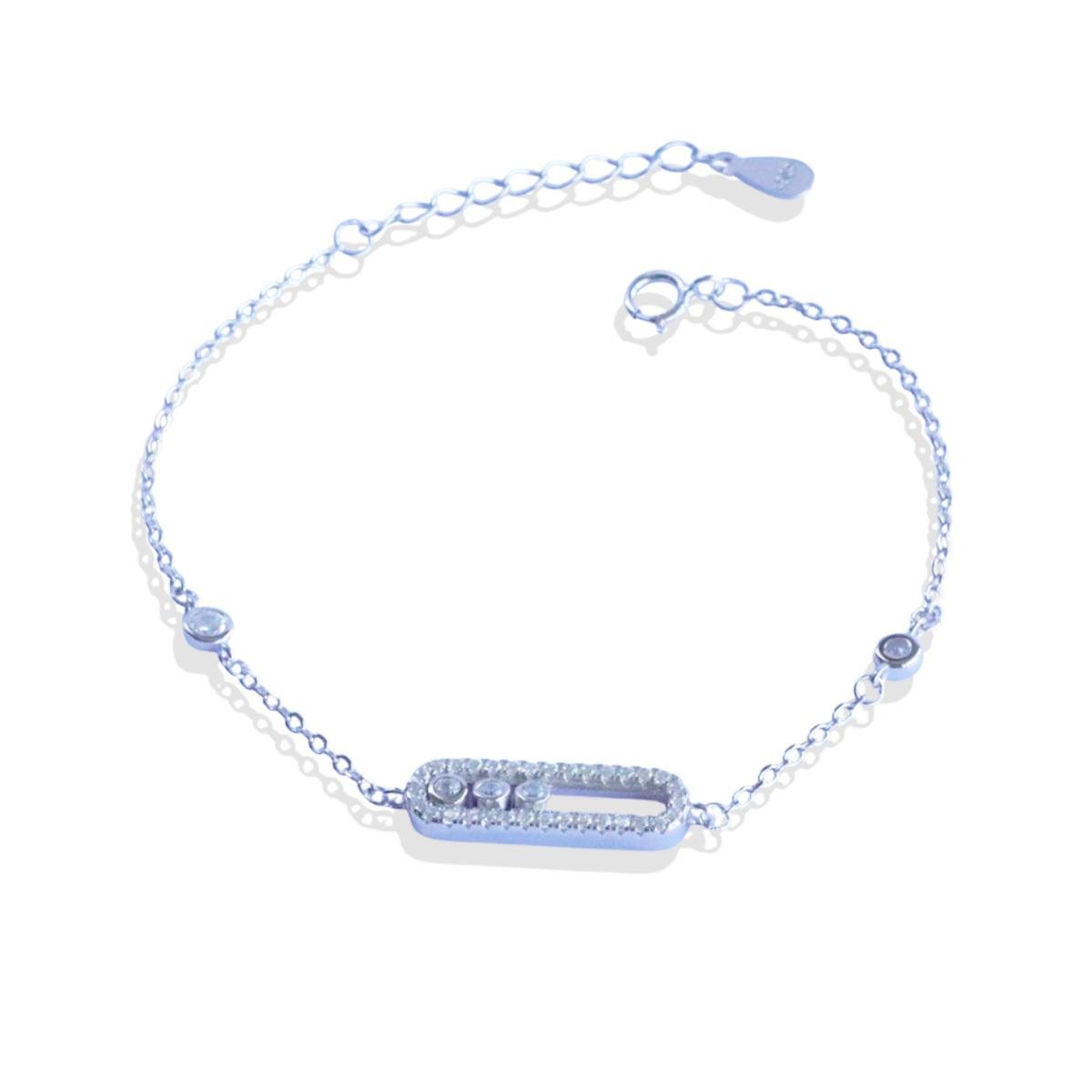 Msska Modeli Taşlı Gümüş Bileklik