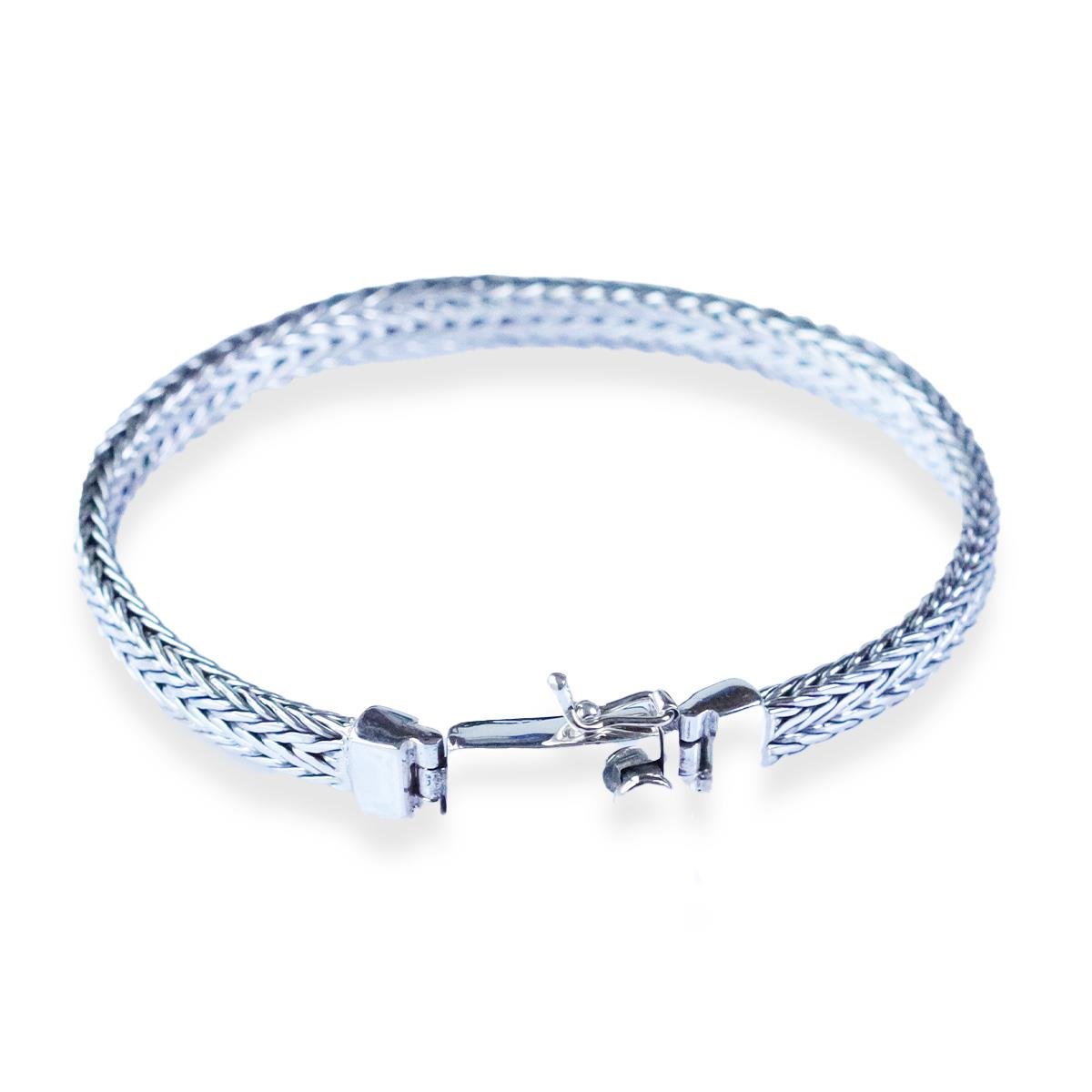 Oksitli Tilki Kuyruğu Gümüş Bileklik