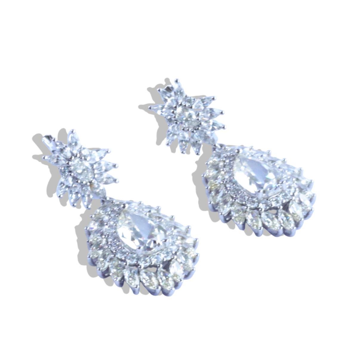 Okyanusun Kalbi Damla Sky Diamond Gümüş Set