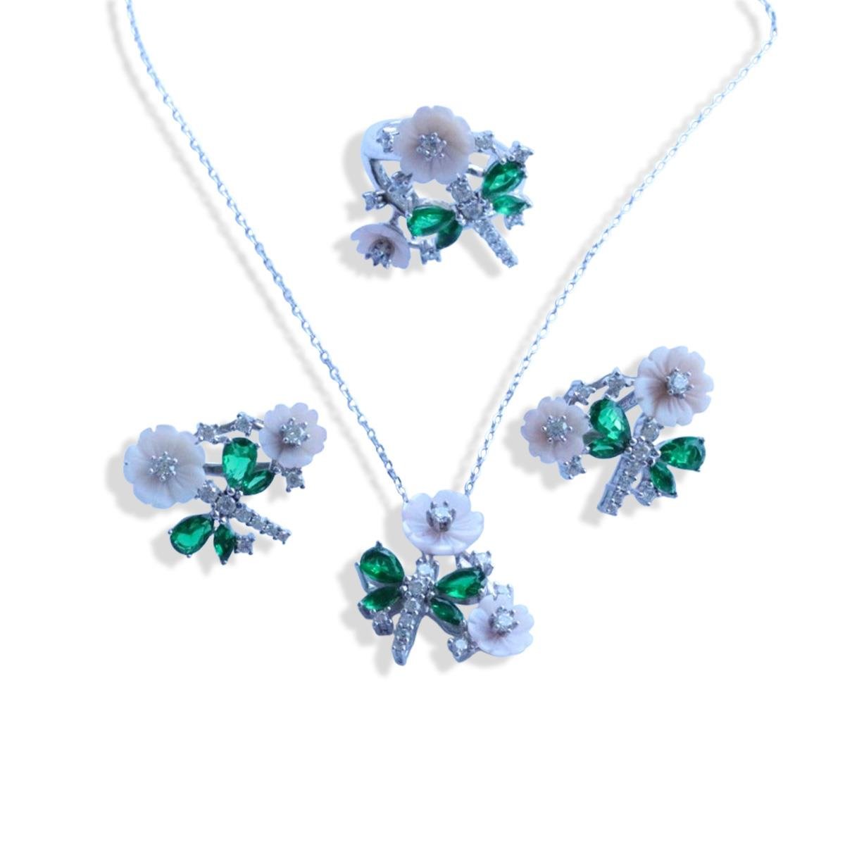 Renkli Bahar Gümüş Set 