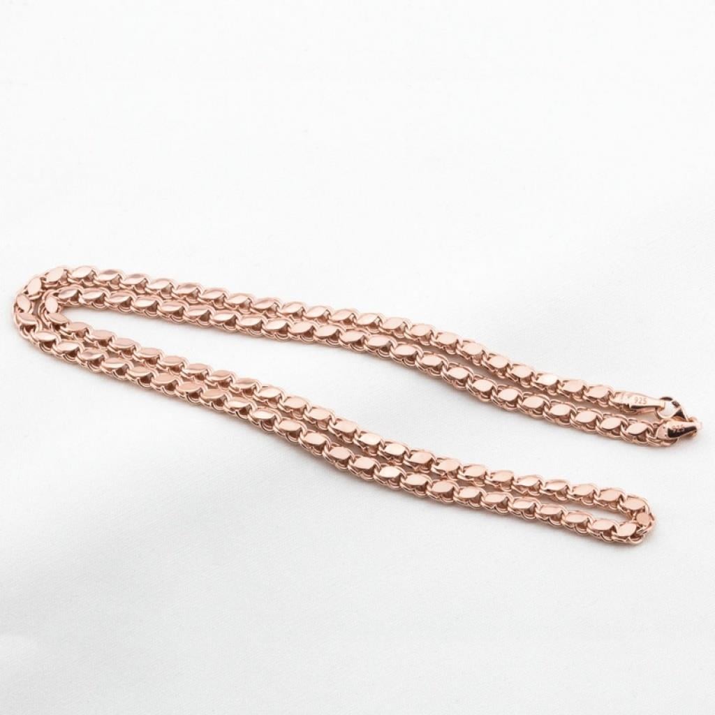 Rose Gold Kaplama 925 Ayar Gümüş Köstek Zincir