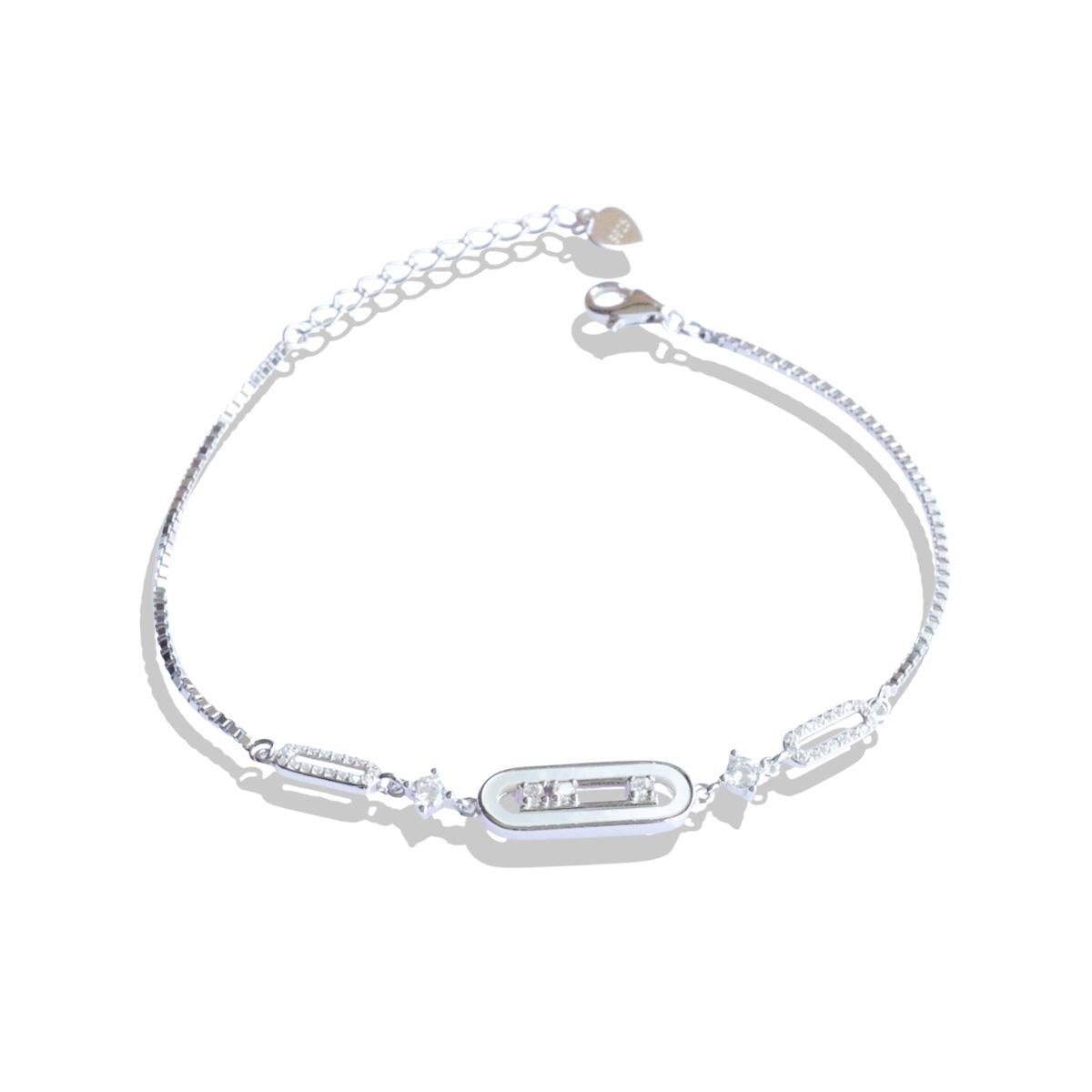 Sedefli Msska Modeli Gümüş Bileklik