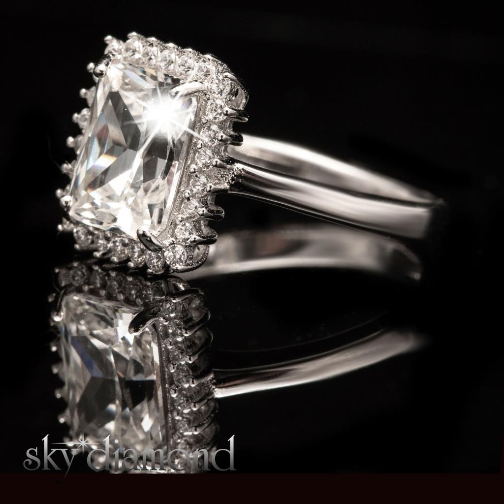Sky Diamond Baget Kesim Kadın Yüzük